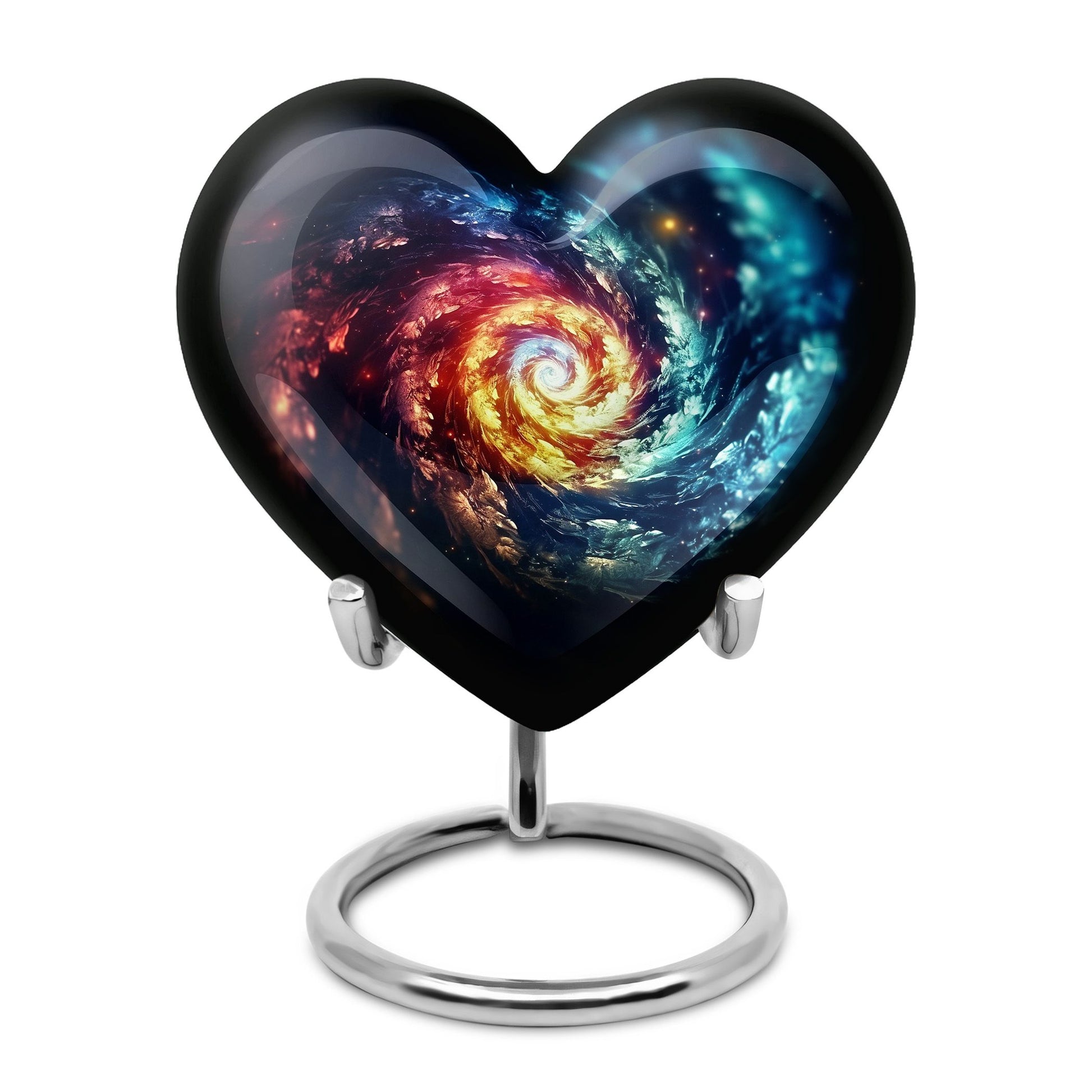 The Cosmic Dance Of Infinity - Galaxy Urn Teardrop, Heart Shape Urn