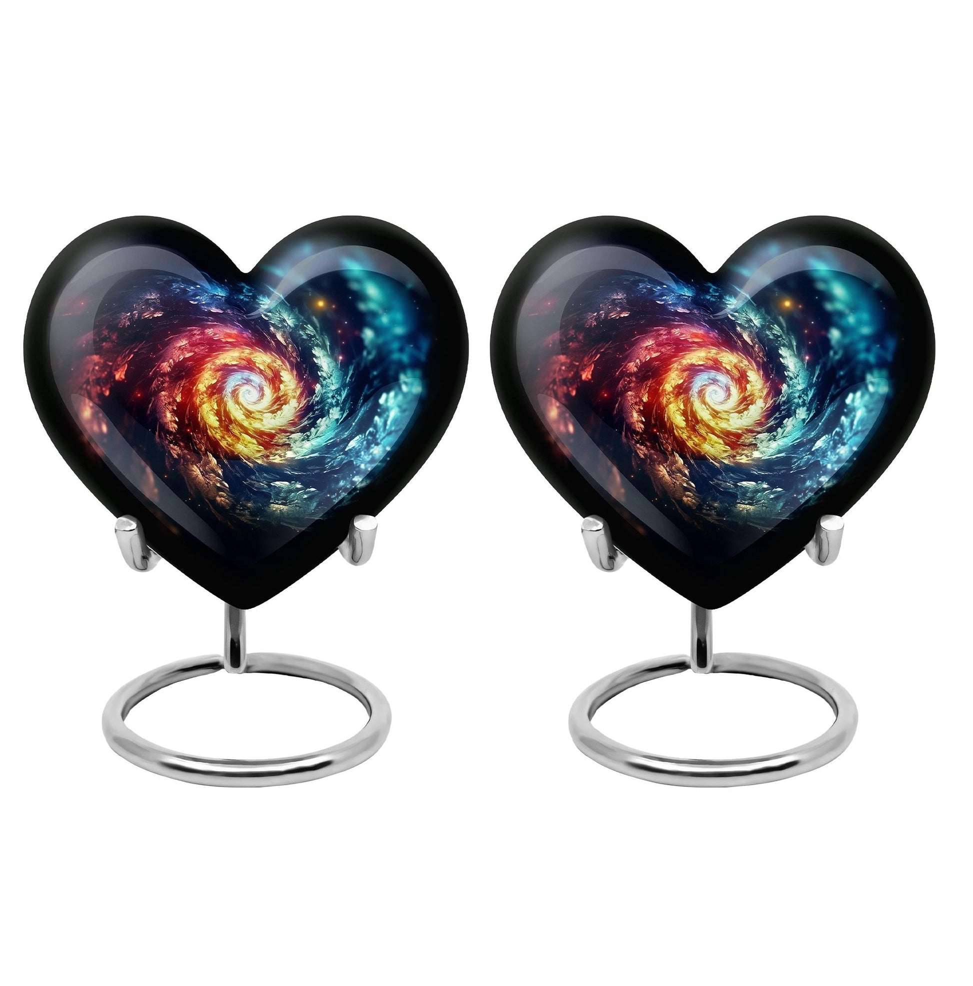 The Cosmic Dance Of Infinity - Galaxy Urn Teardrop, Heart Shape Urn