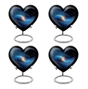 The Galaxy's Luminous Swirl - Galaxy Urn Teardrop, Heart Shape Urn