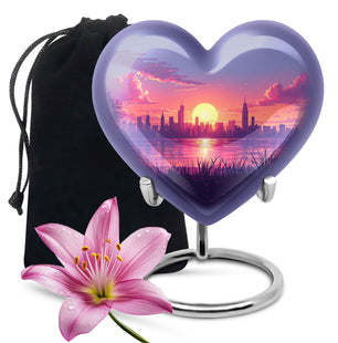 Urban Oasis - Car Urn Large Teardrop, Heart Urn For Ashes