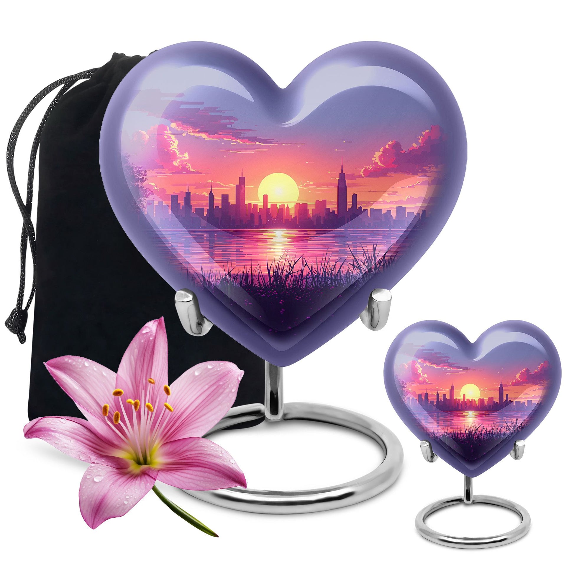 Urban Oasis - Car Urn Large Teardrop, Heart Urn For Ashes