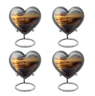 Heart Shaped  Keepsake Set of 4
