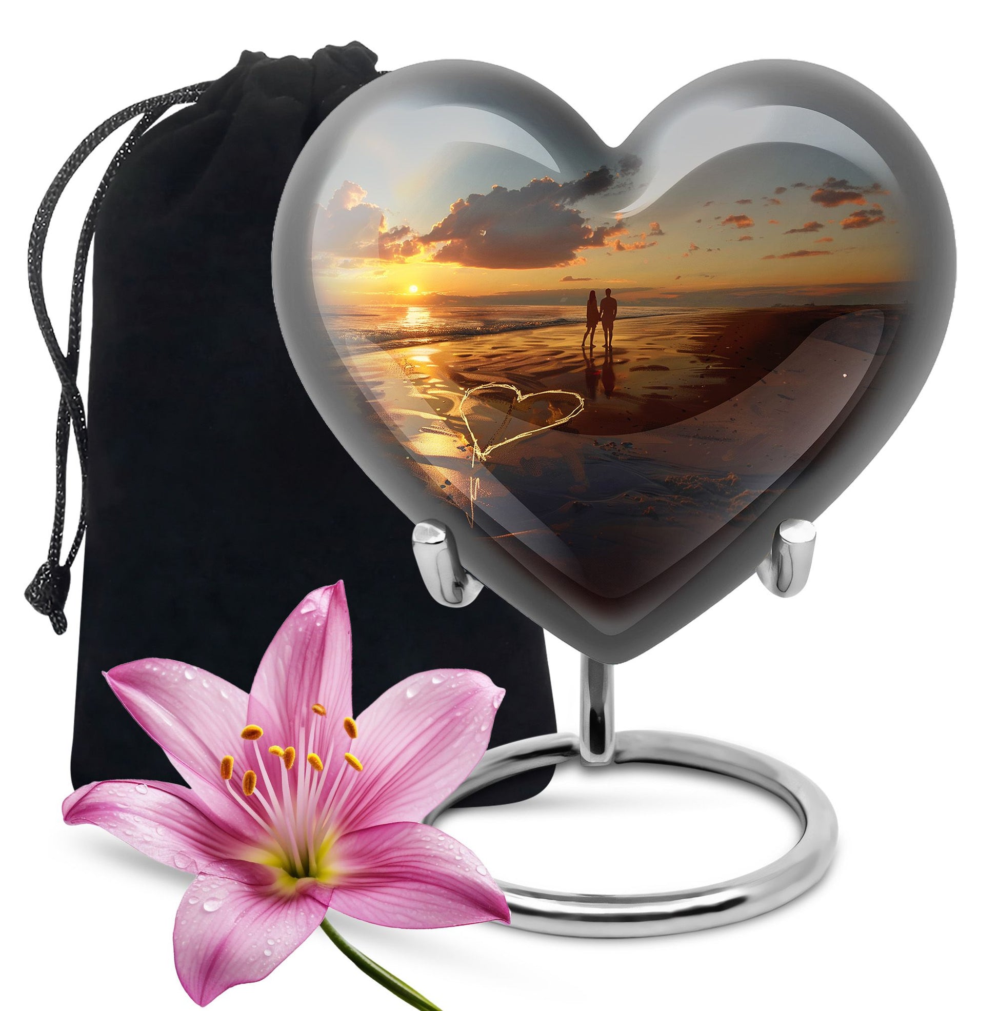 Heart Shaped Beach Urn Large Urn 10 Inch