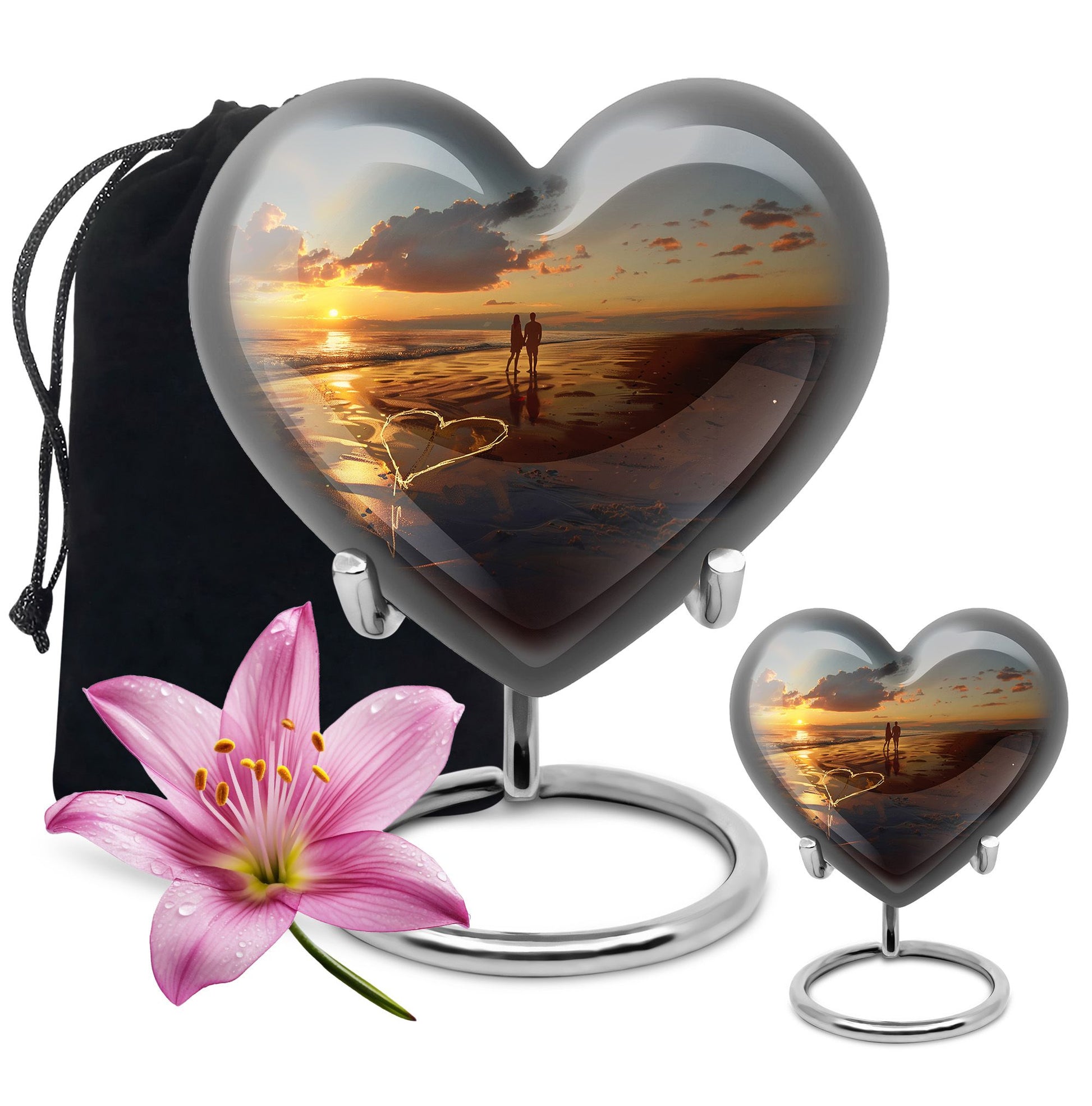 Heart Shaped  Large Urn With 1 Keepsake