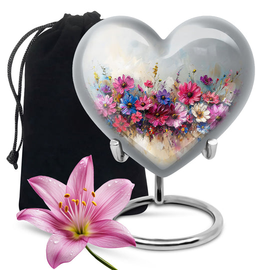 Heart Shaped Flower Urn Large Urn 10 Inch