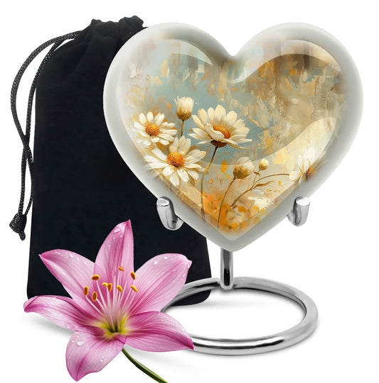 Heart Shaped DRUM Urn Large Urn 10 Inch