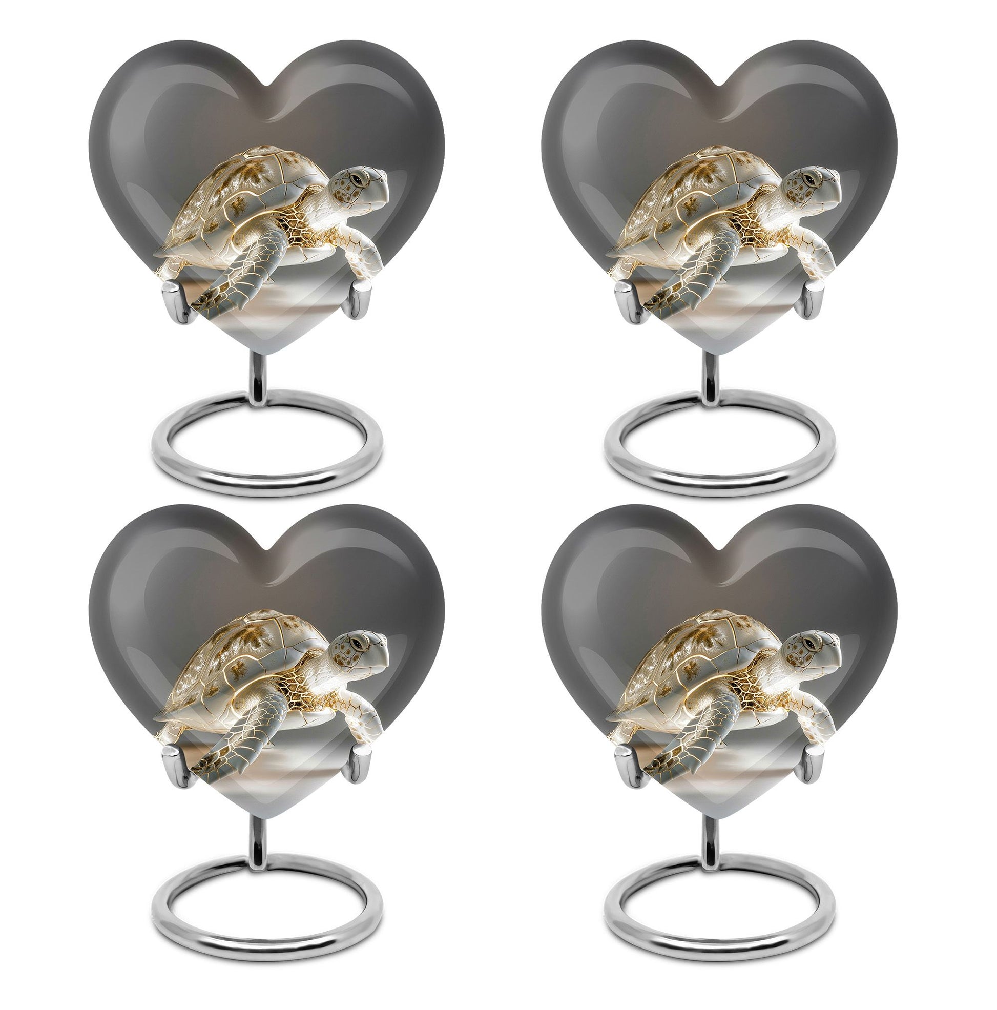 Heart Shaped  Keepsake Set of 4