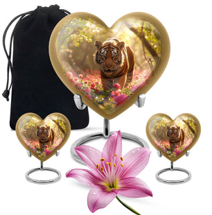 Heart Shaped  Large Urn With 2 Keepsake