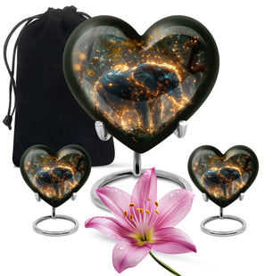 Heart Shaped  Large Urn With 2 Keepsake