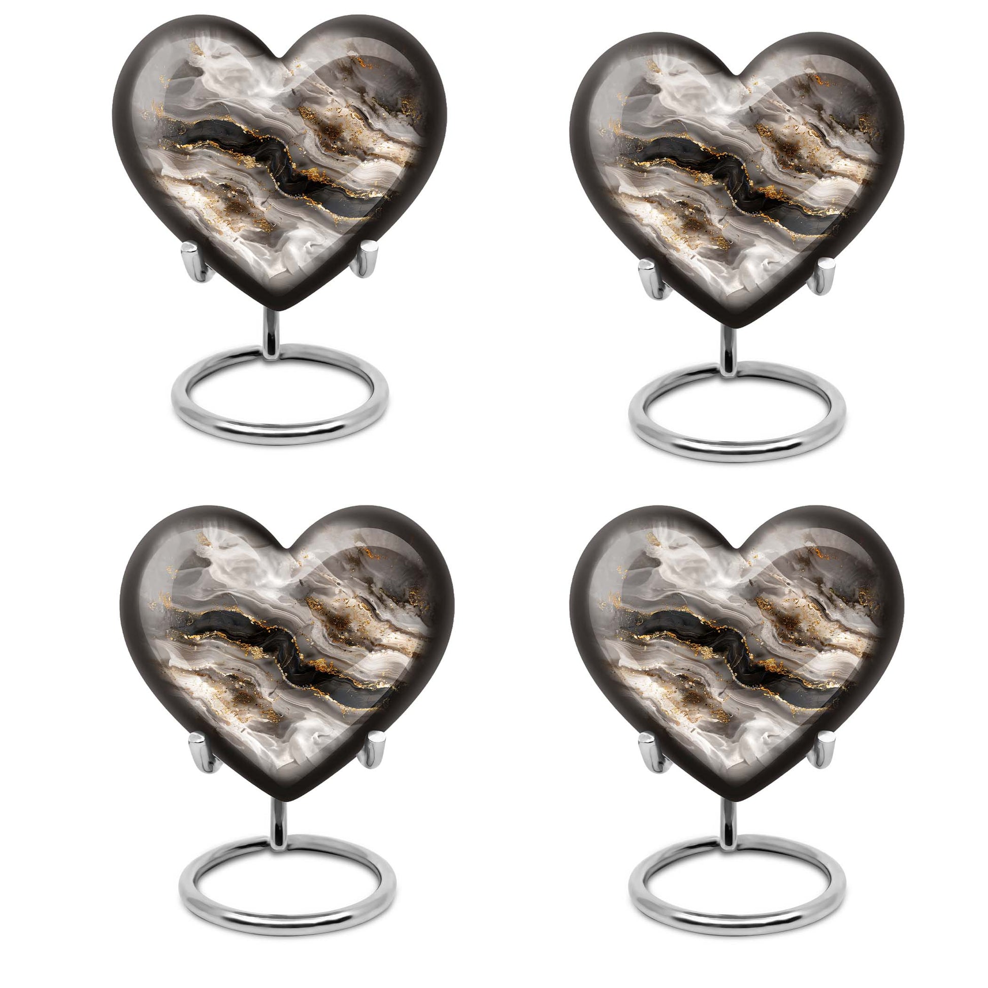 Heart Shaped  Keepsake Set of 4