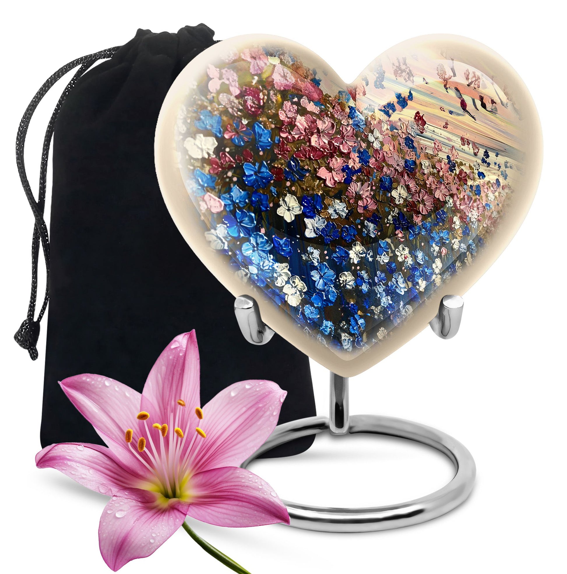 Flowers Urns For Women Funeral, Ashes Cremation Urn