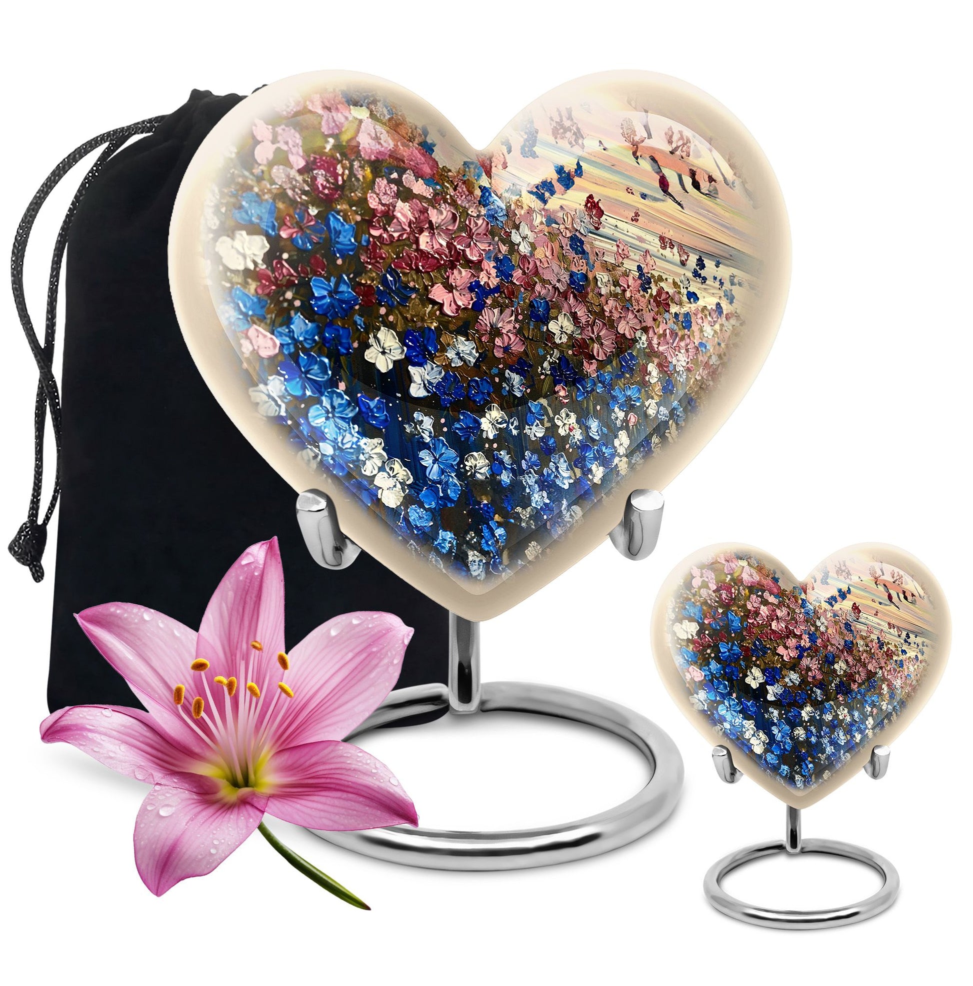 Flowers Urns For Women Funeral, Ashes Cremation Urn