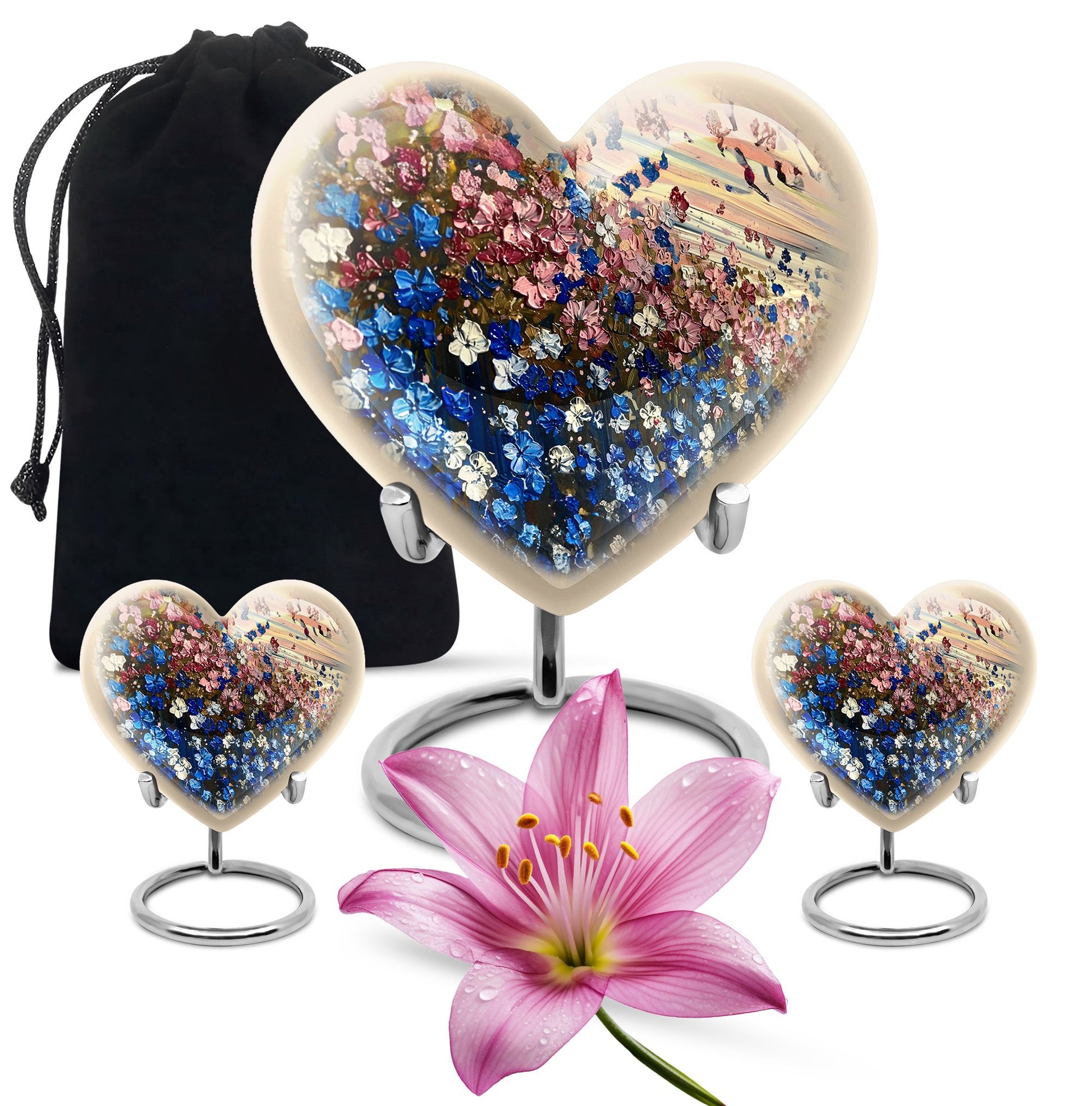 Flowers Urns For Women Funeral, Ashes Cremation Urn