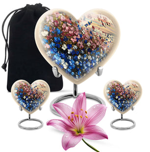 Flowers Urns For Women Funeral, Ashes Cremation Urn