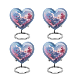 Pink Butterfly Large Urn Funeral, Ashes Cremation Urn