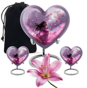 Pink Butterfly Urn For Human Ashes Funeral, Ashes Urn For Ashes