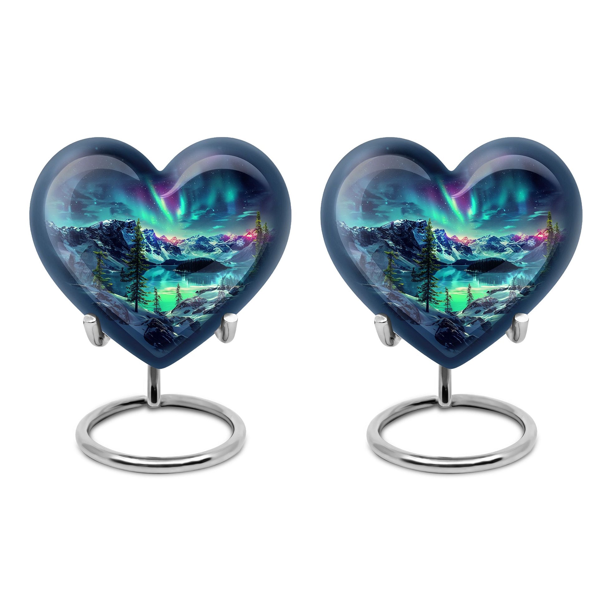 Aurora Borealis Little Urns Large Funeral, Ashes Urn For Ashes