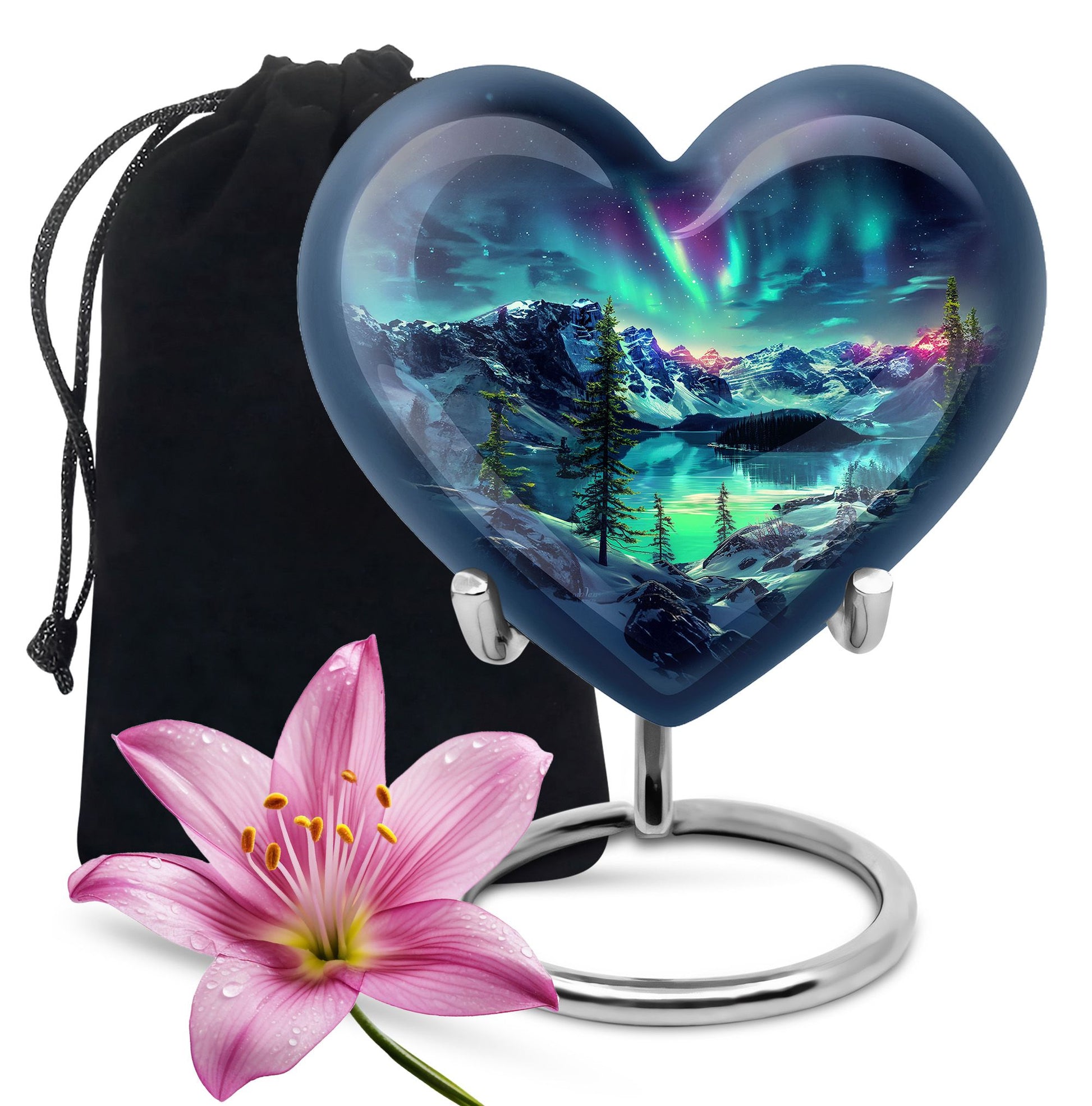 Aurora Borealis Little Urns Large Funeral, Ashes Urn For Ashes