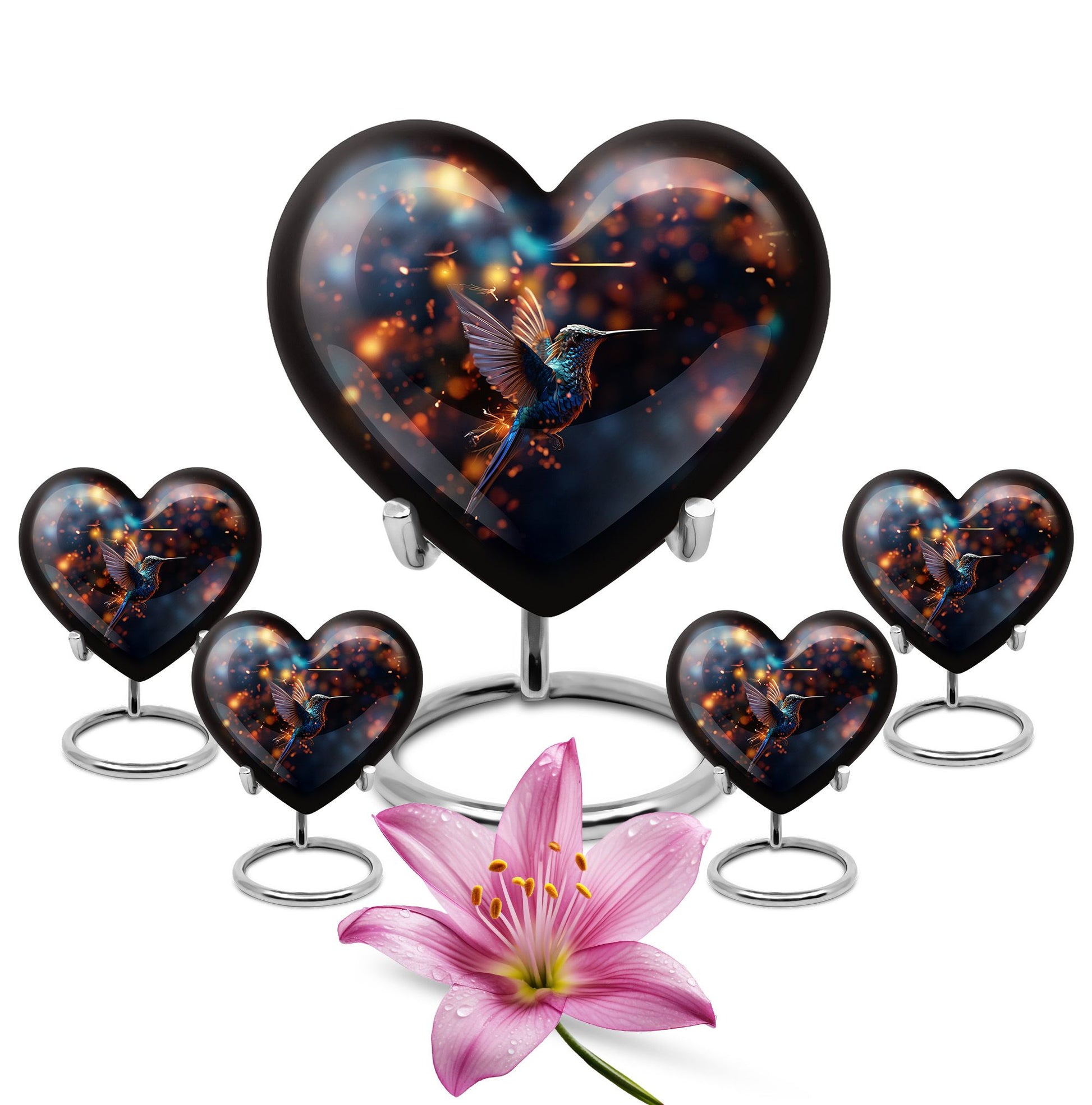 Humming Birds Urn For Mom Ashes Funeral, Ashes Memorial Urn