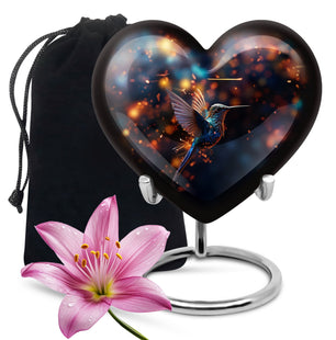Humming Birds Urn For Mom Ashes Funeral, Ashes Memorial Urn