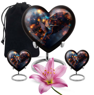Humming Birds Urn For Mom Ashes Funeral, Ashes Memorial Urn