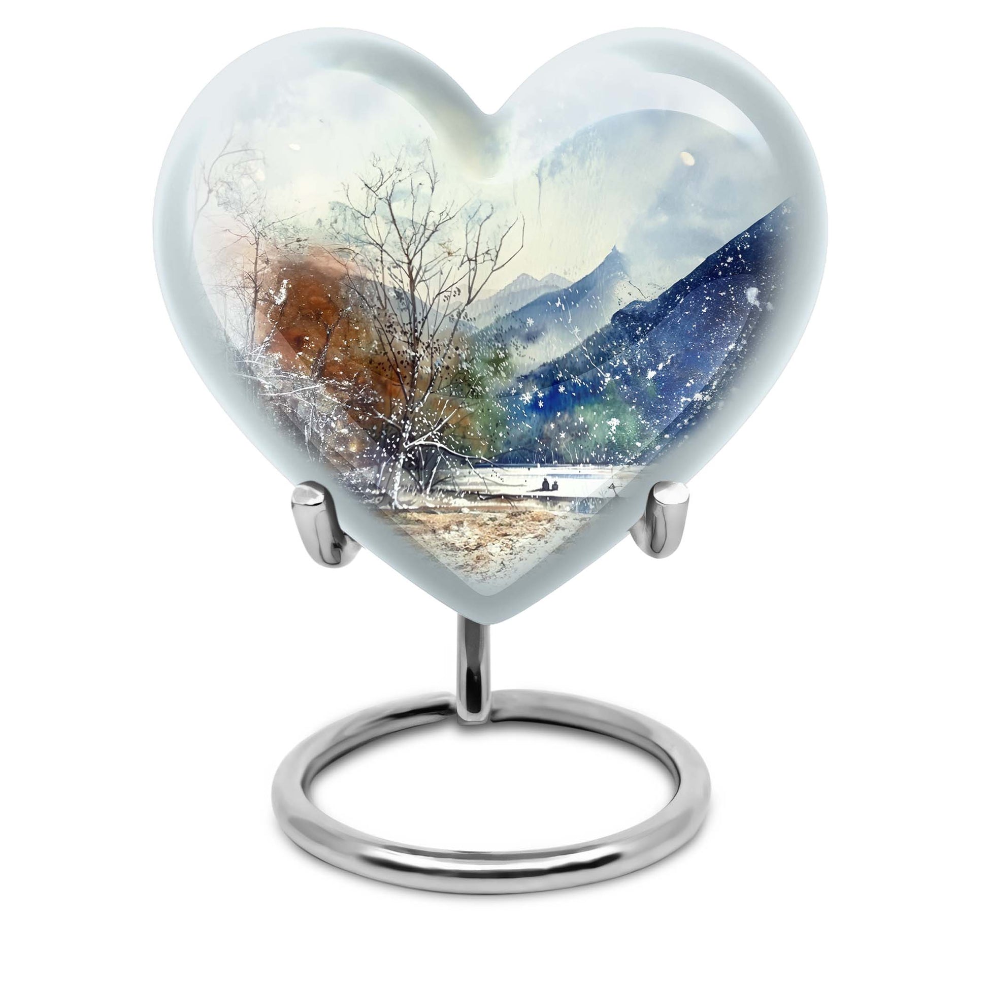 Mountains Urn For Human Remains Funeral, Ashes Memorial Urn
