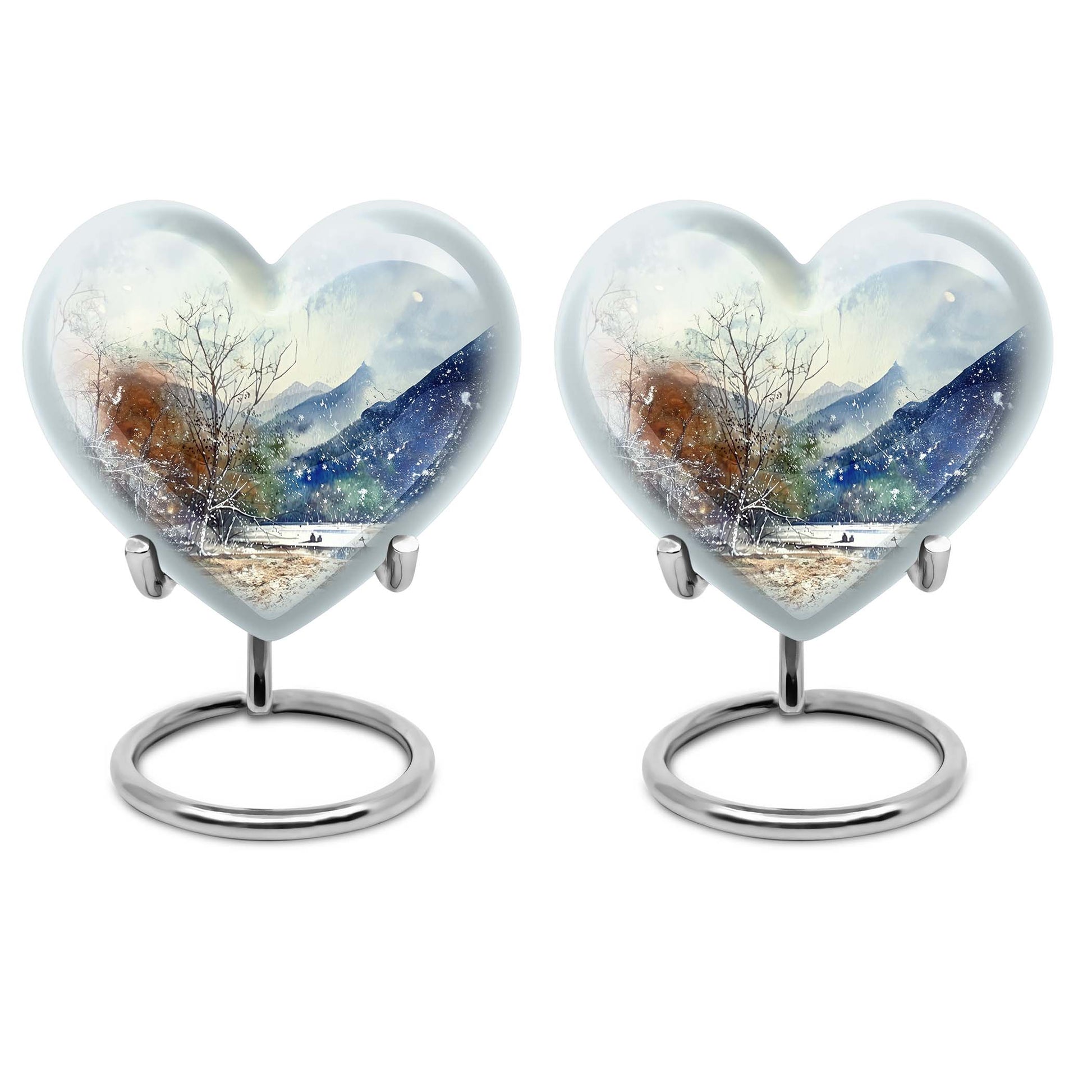 Mountains Urn For Human Remains Funeral, Ashes Memorial Urn