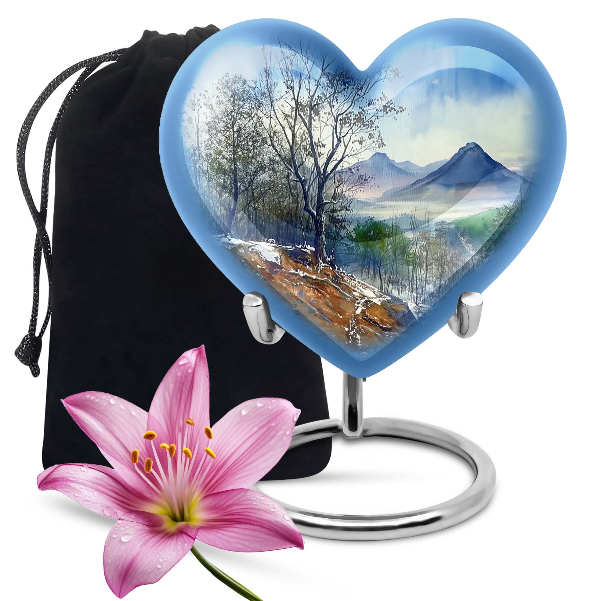 Mountains Urn For Human Ashes Funeral, Ashes Cremation Urn For Ashes