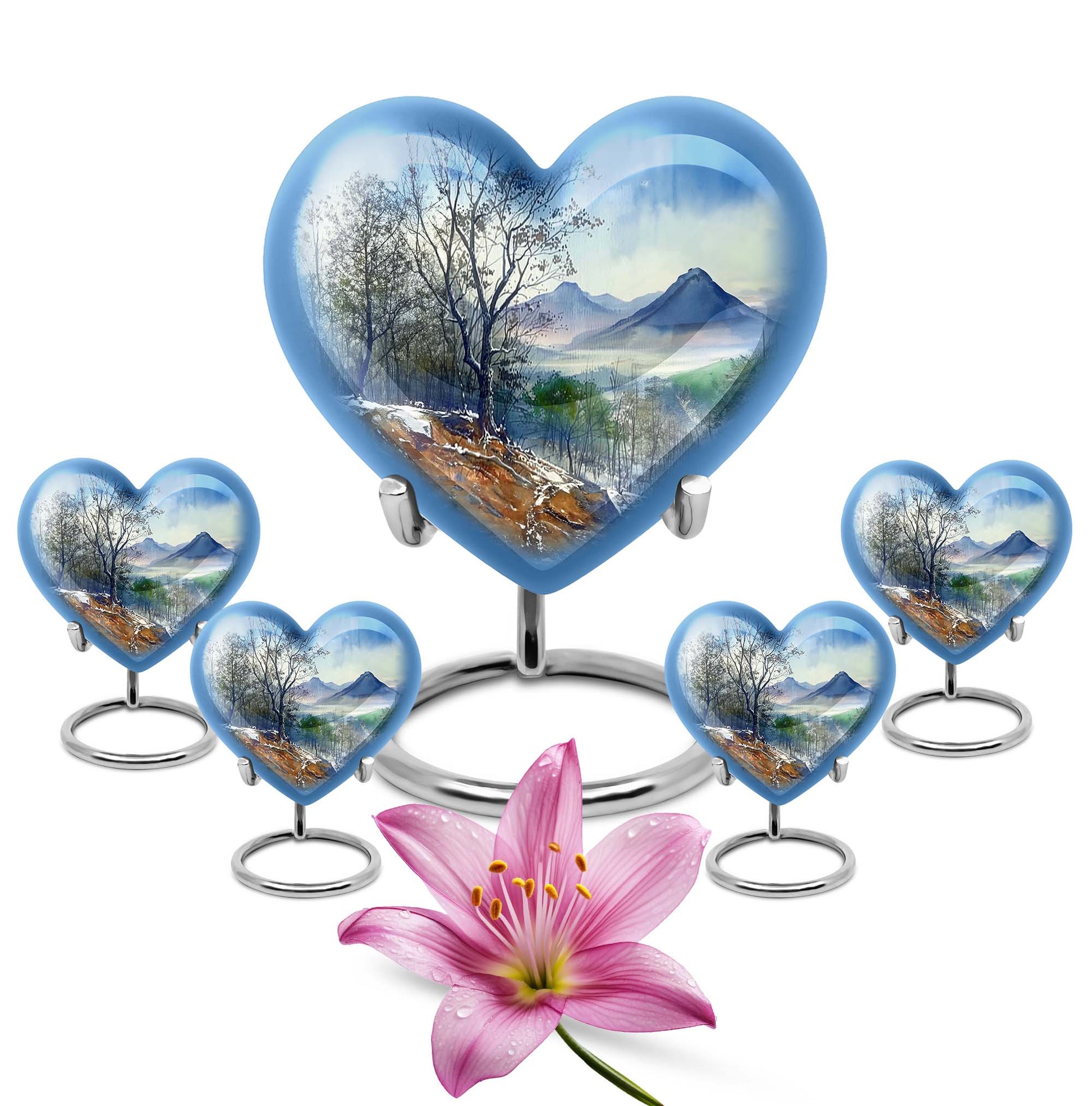 Mountains Urn For Human Ashes Funeral, Ashes Cremation Urn For Ashes