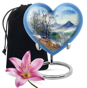 Mountains Urn For Human Ashes Funeral, Ashes Cremation Urn For Ashes