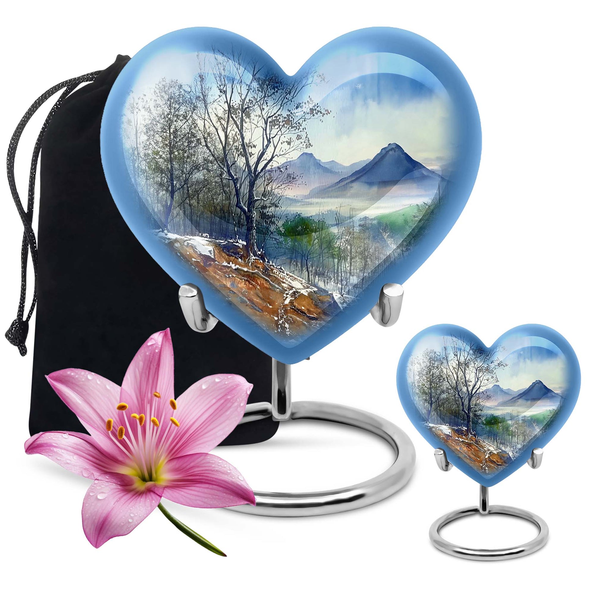 Mountains Urn For Human Ashes Funeral, Ashes Cremation Urn For Ashes