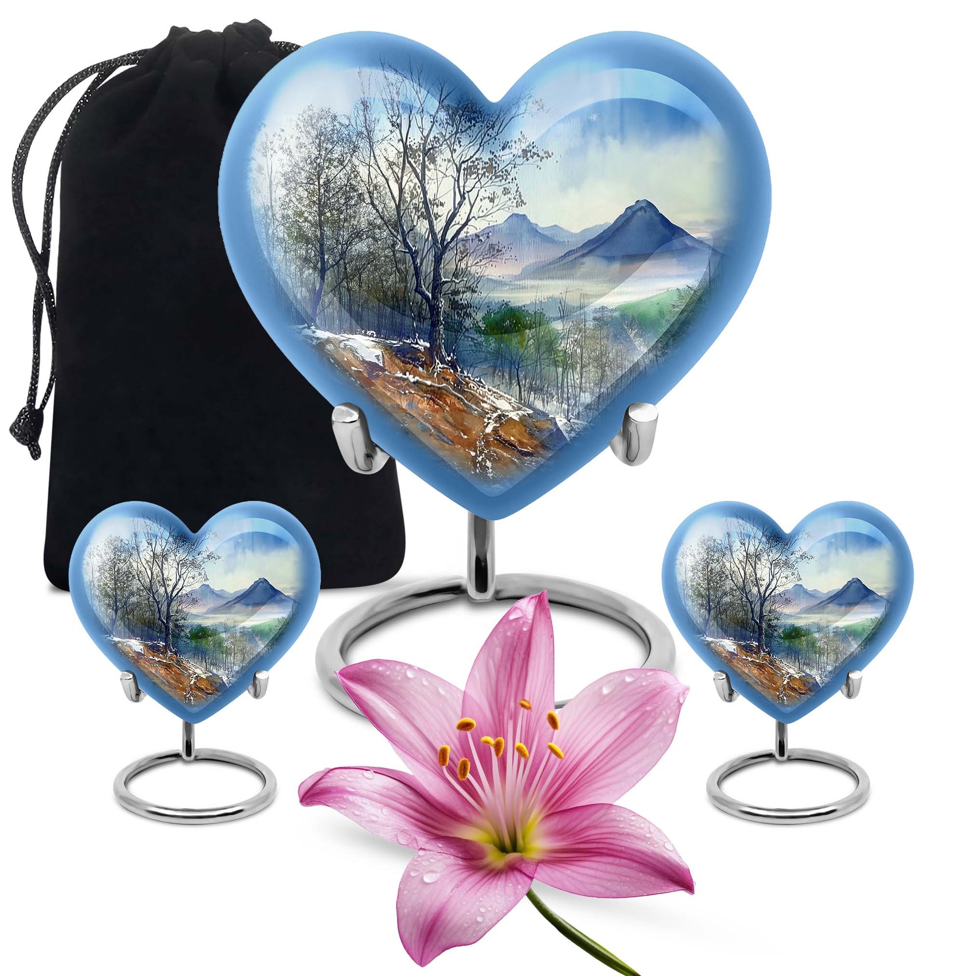 Mountains Urn For Human Ashes Funeral, Ashes Cremation Urn For Ashes