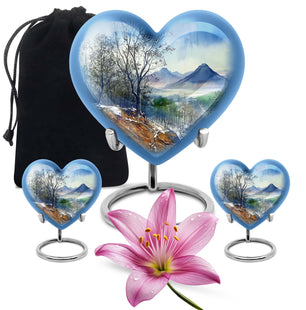 Mountains Urn For Human Ashes Funeral, Ashes Cremation Urn For Ashes