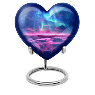 Aurora Borealis Keepsake For Ashes Funeral, Ashes Memorial Urn