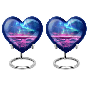Aurora Borealis Keepsake For Ashes Funeral, Ashes Memorial Urn