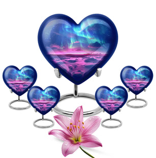 Aurora Borealis Keepsake For Ashes Funeral, Ashes Memorial Urn