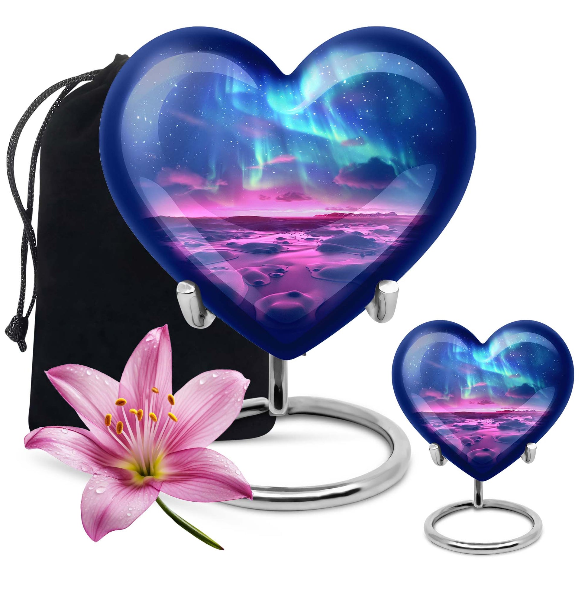 Aurora Borealis Keepsake For Ashes Funeral, Ashes Memorial Urn