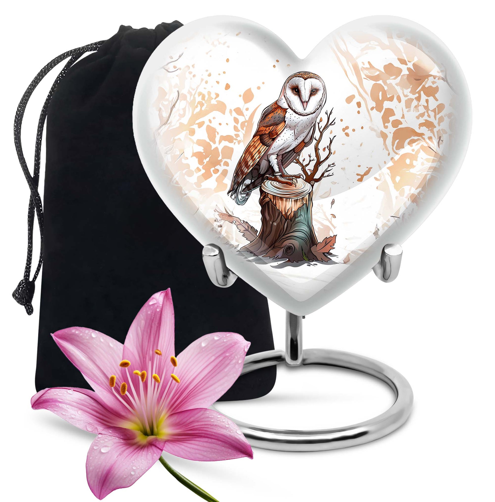 Barn Owl Urn For Human Ashes Women Funeral, Ashes Urn For Ashes