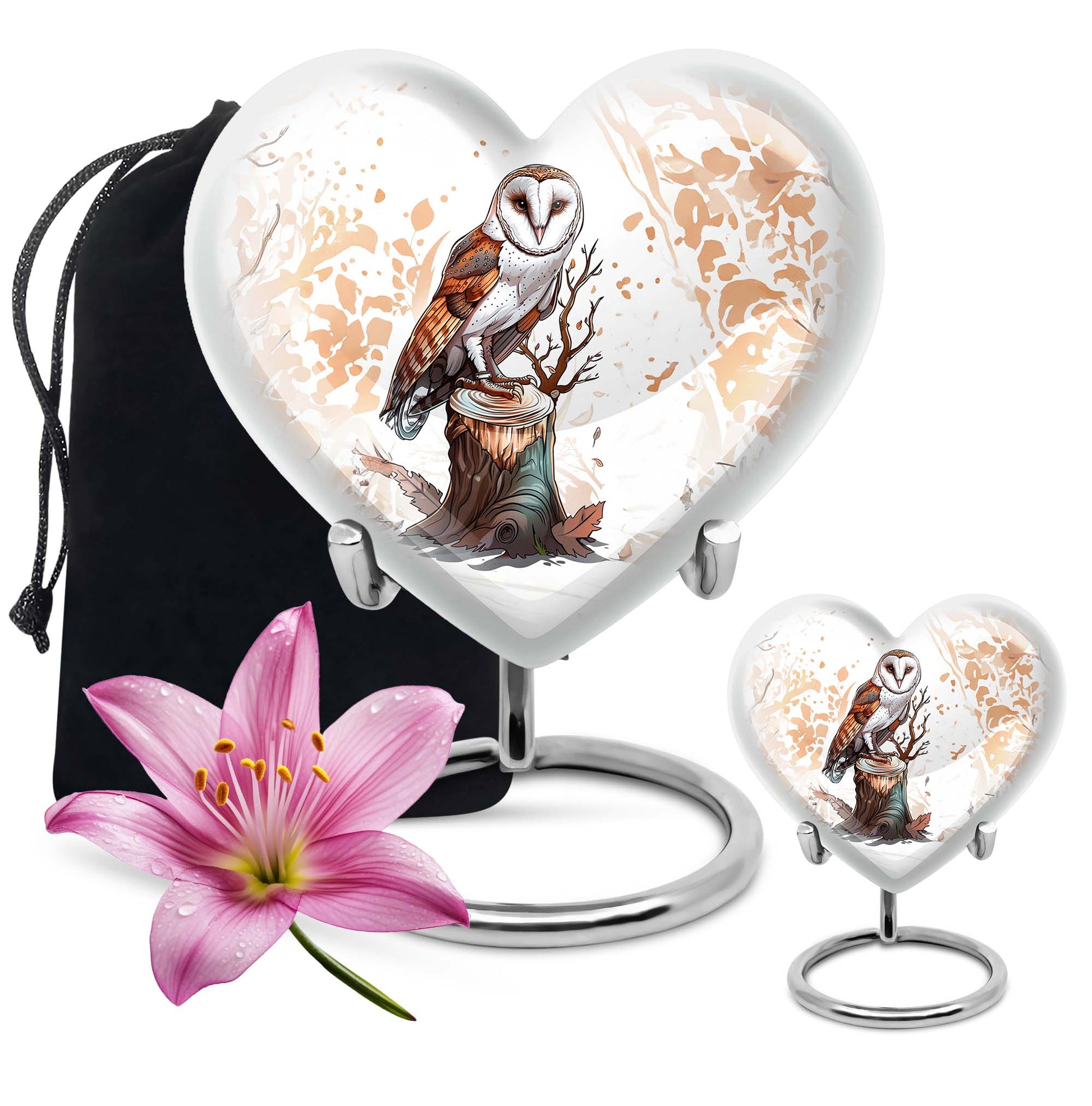 Barn Owl Urn For Human Ashes Women Funeral, Ashes Urn For Ashes