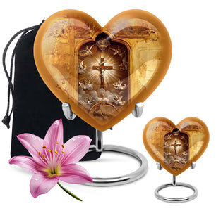 Catholic Ashes Keepsake Funeral, Ashes Cremation Urn For Ashes