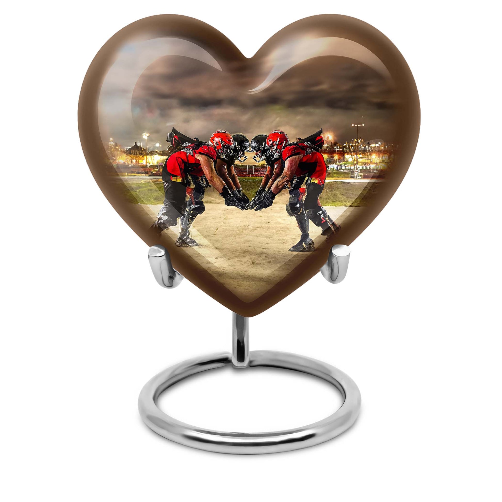 Football Small Urn For Ashes Teardrop, Heart Cremation Urn