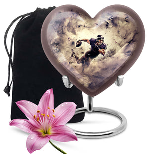 Football Large Urns For Human Ashes Teardrop, Heart Shape Urn