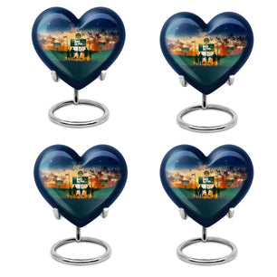 Football Keepsake Teardrop, Heart Cremation Urn For Ashes
