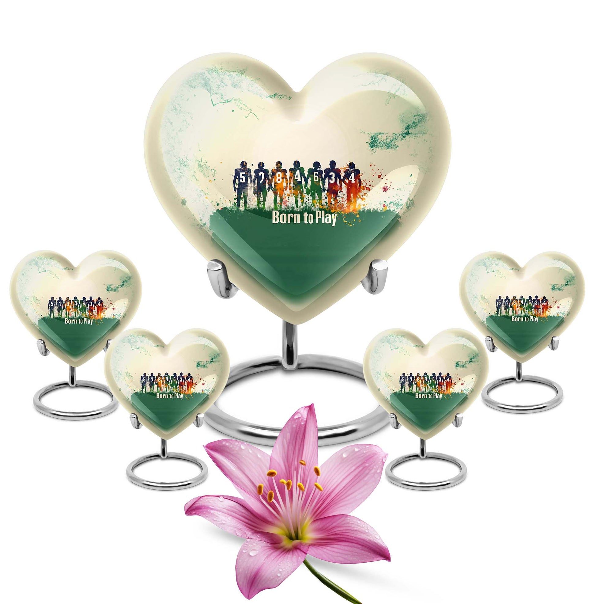 Football Medium Urn Large Funeral, Ashes Urn For Ashes