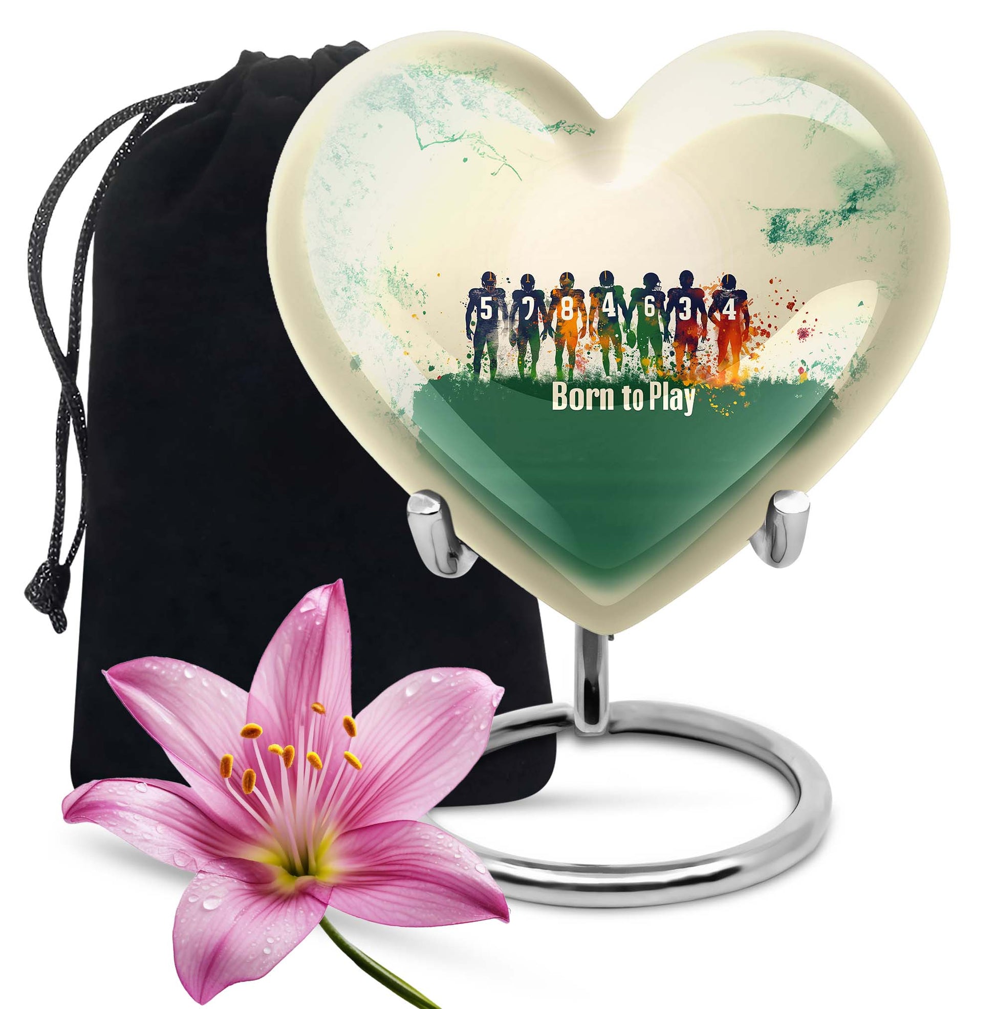 Football Medium Urn Large Funeral, Ashes Urn For Ashes