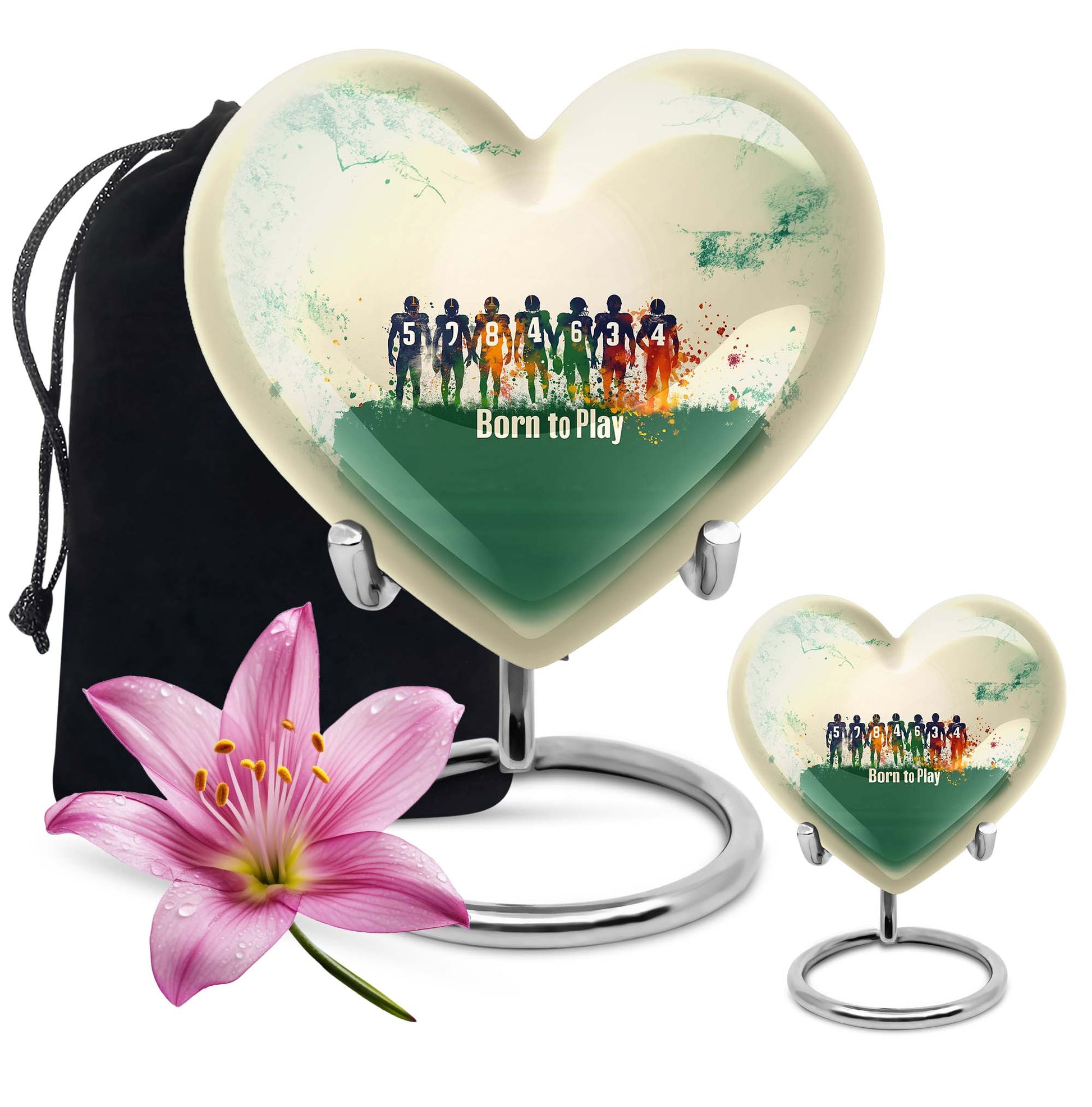 Football Medium Urn Large Funeral, Ashes Urn For Ashes