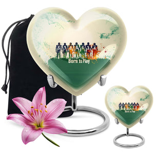 Football Medium Urn Large Funeral, Ashes Urn For Ashes