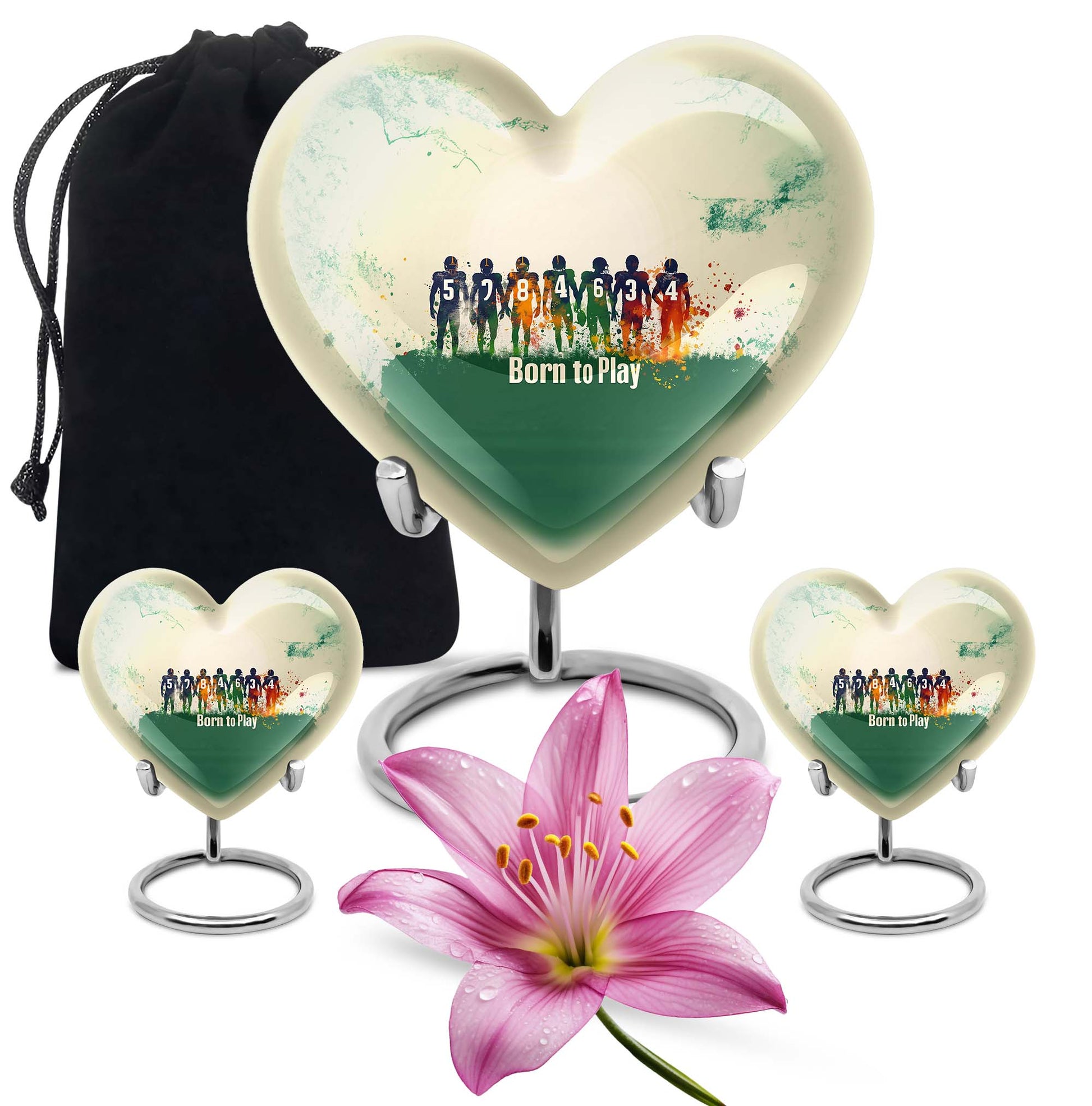 Football Medium Urn Large Funeral, Ashes Urn For Ashes