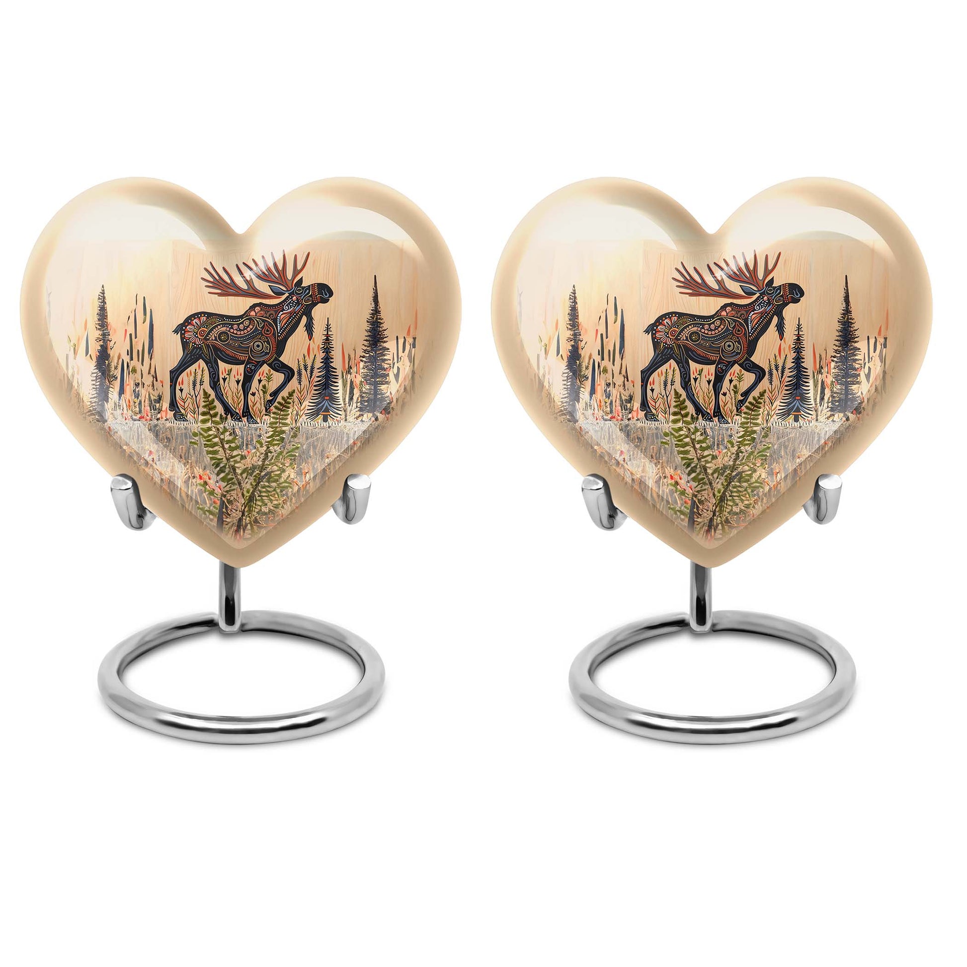 Moose Walking Small Urns For Ashes Funeral, Ashes Urn