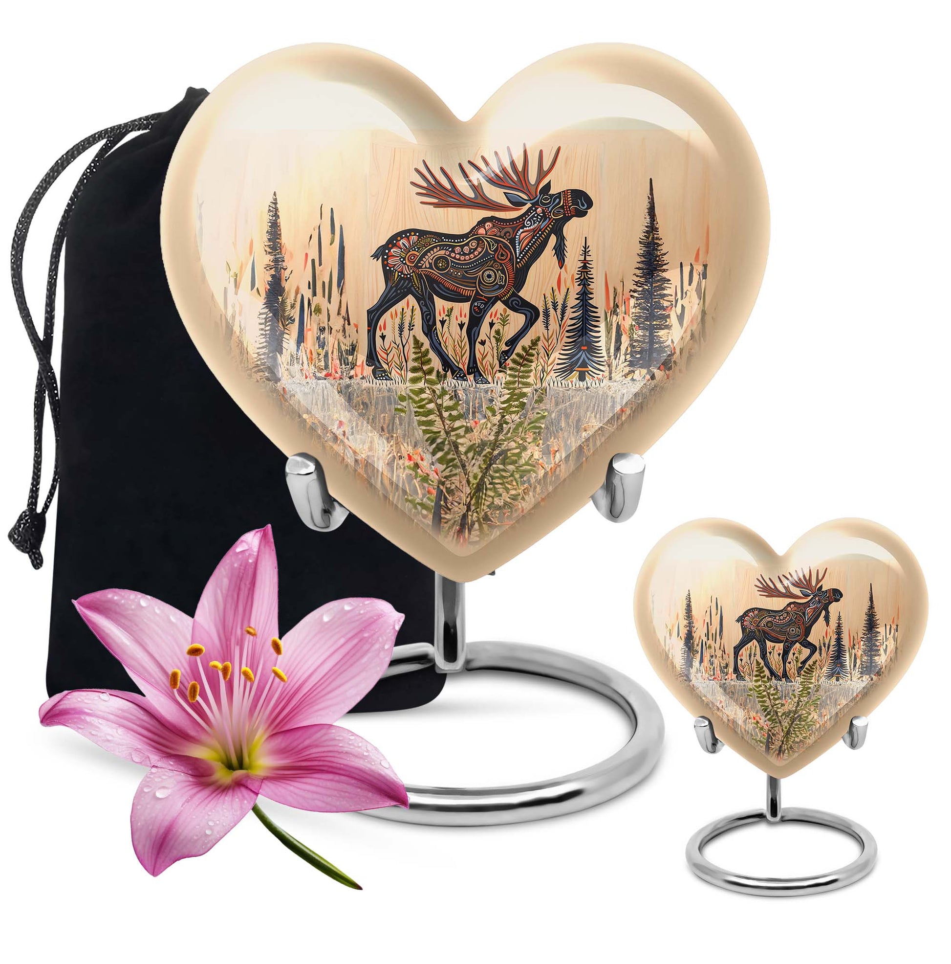 Moose Walking Small Urns For Ashes Funeral, Ashes Urn